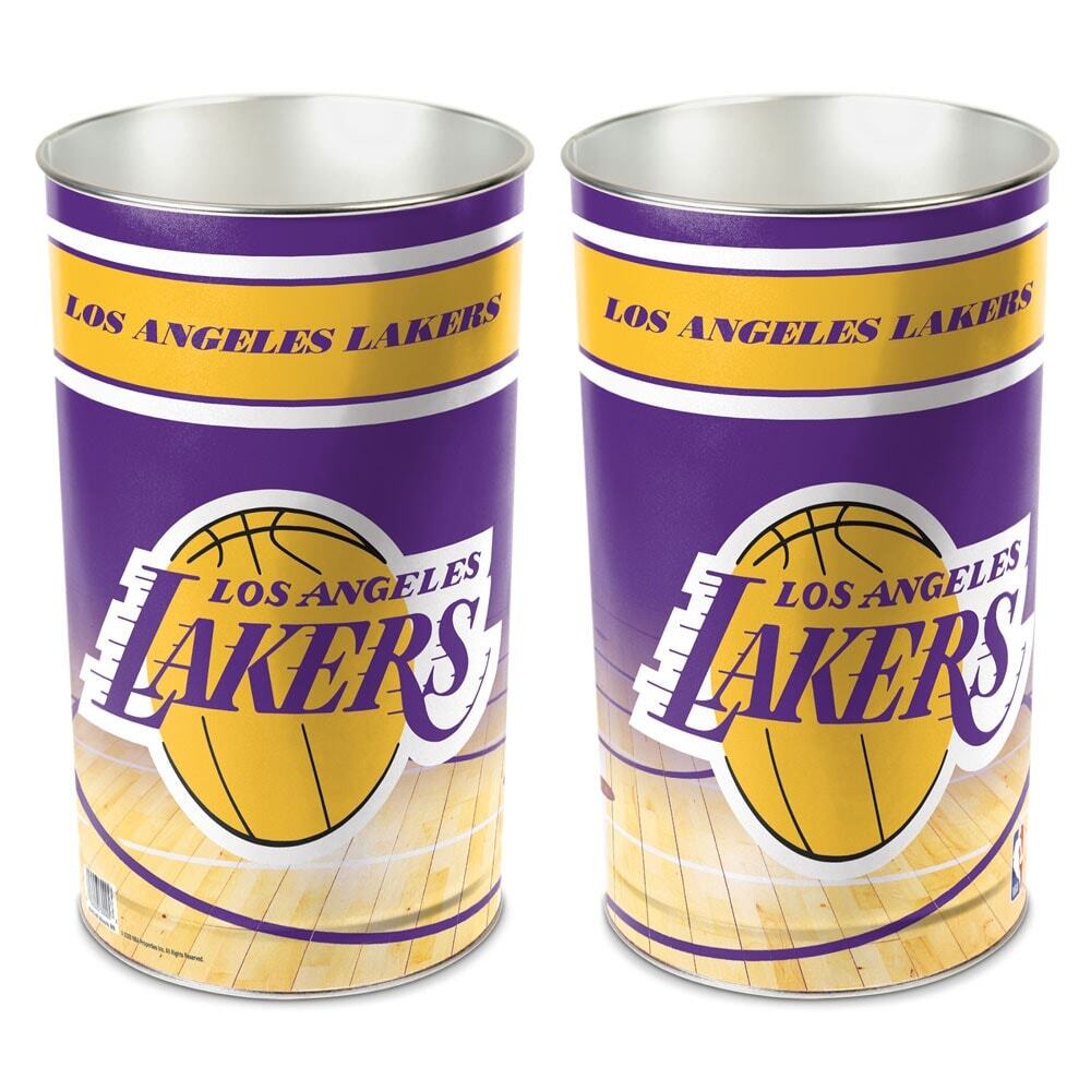 Los Angeles Lakers Retro Trash Can Metal Office Dorm Man Cave NBA New